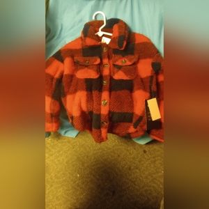 Size 12 boys faux fur shirt/jacket